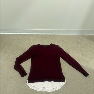 Ann Taylor Factory Burgundy Sweater